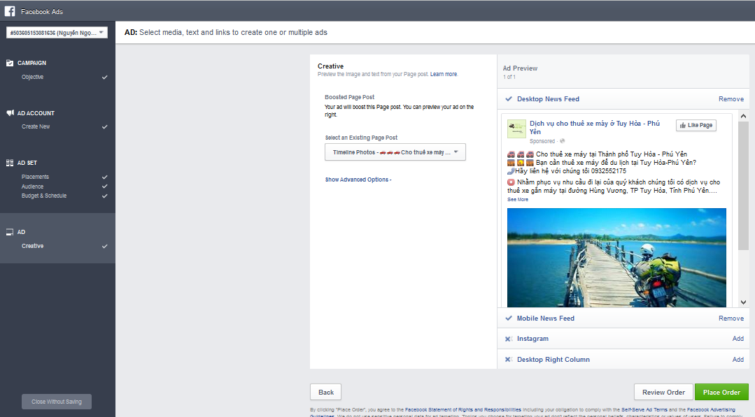 Hướng dẫn chạy quảng cáo Ads Facebook 