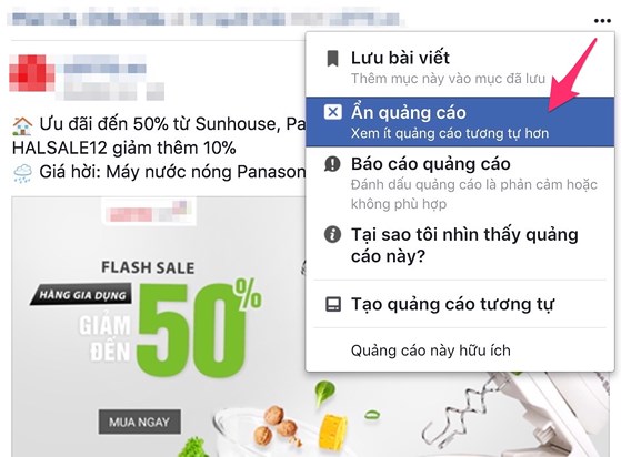 Cách chặn quảng cáo phiền phức trên Facebook